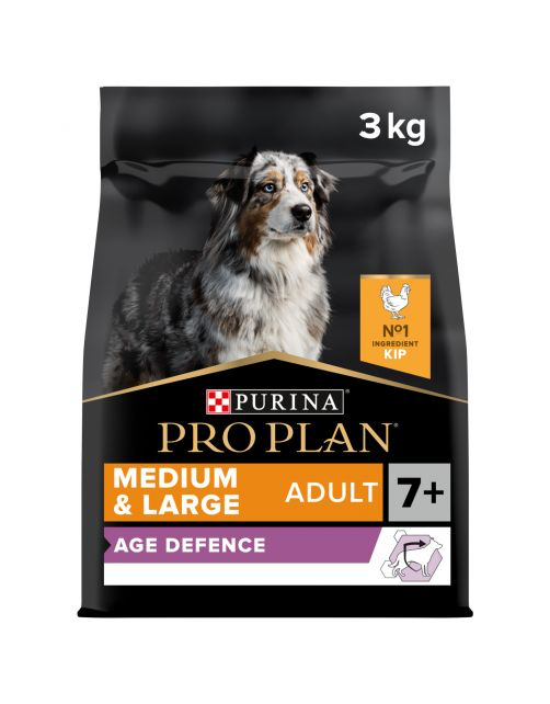 Pro Plan adult 7+ medium/large age defence kip 3kg