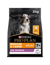 Pro Plan adult 7+ medium/large age defence kip 3kg