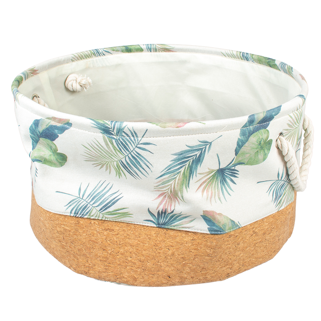 Palm Cork & Poly mand rond Meerkleurig