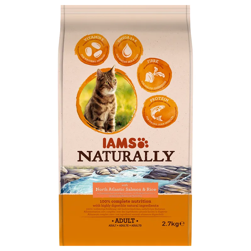 IAMS Naturally droogvoer voor katten zalm
