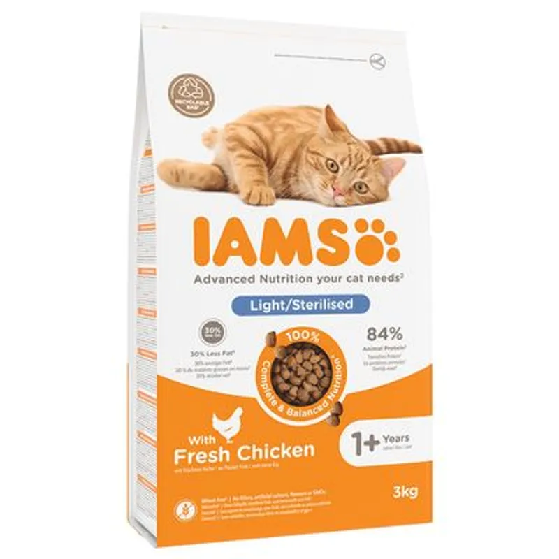 IAMS for vitality Sterilised/Overweight droogvoer voor katten kip