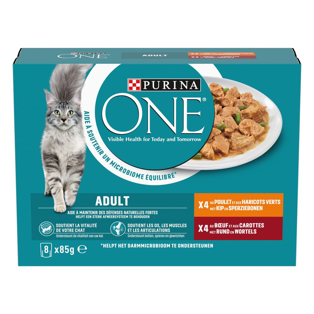 Purina One Nassfutter für Katzen mit Huhn & Rind