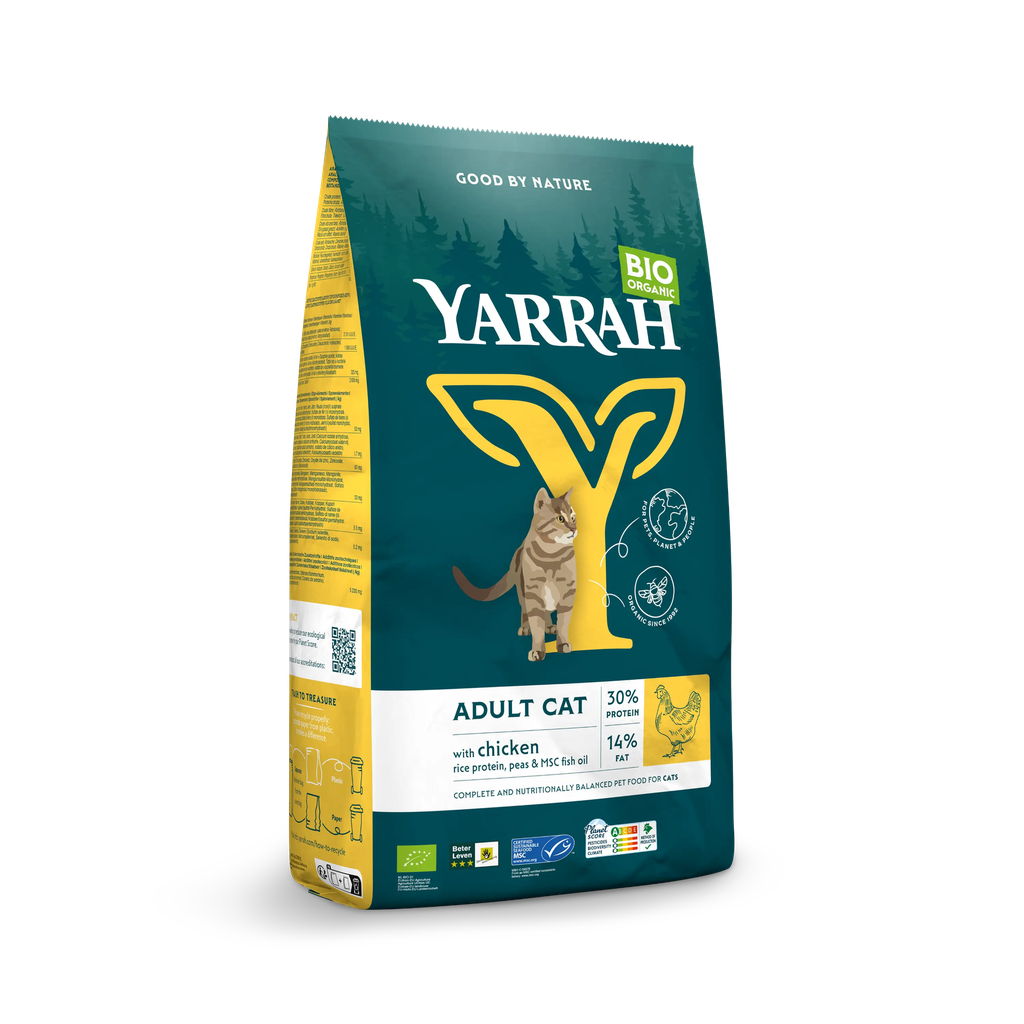 Yarrah biologisch droogvoer voor katten kip