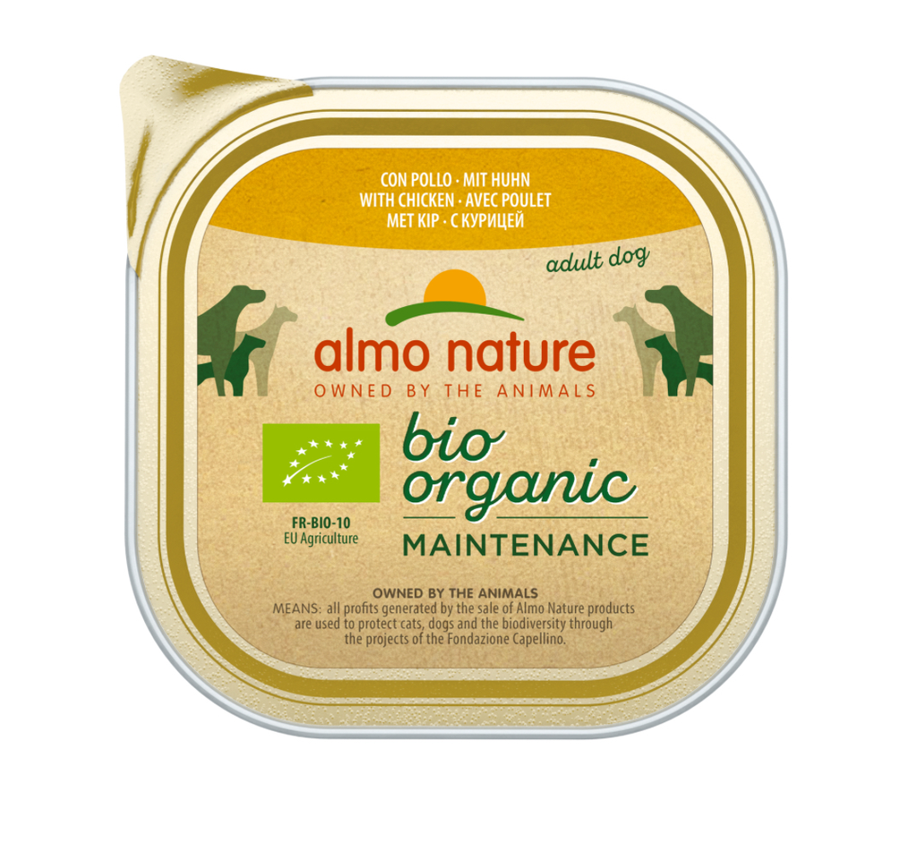 Almo Nature bio organic natvoer hond (Zalm, 5 kuipjes)