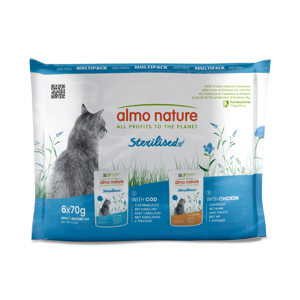 Almo Nature sterilised natvoer voor katten - multi pack (1 multi pack)