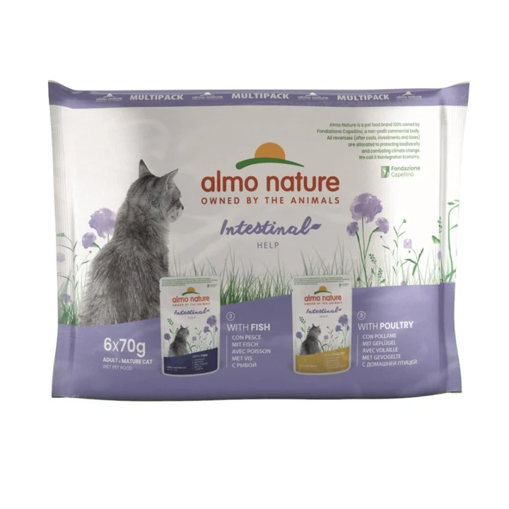 Almo Nature - Intestinal Help Nassfutter Katze - Multipack (1 Multi Pack)