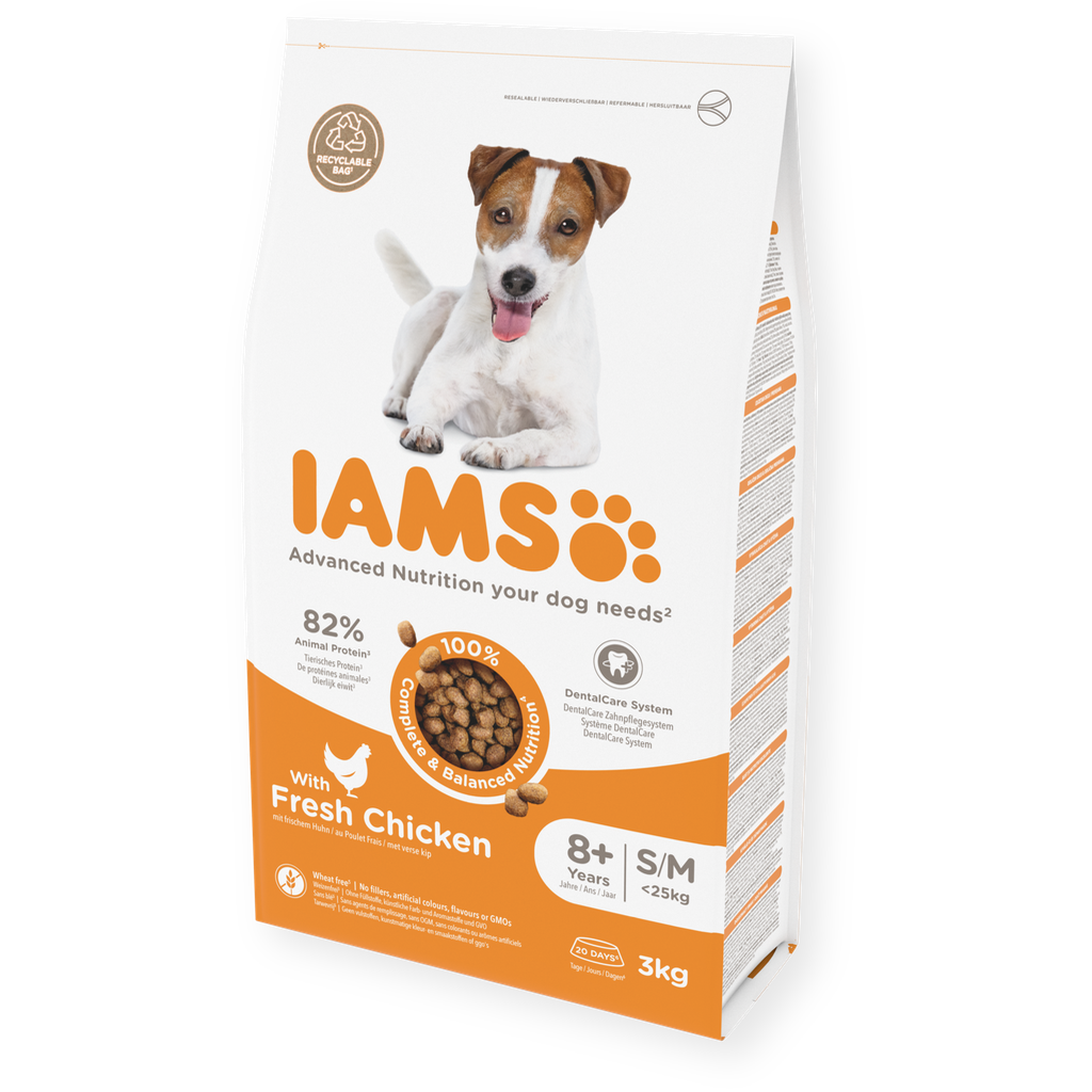 IAMS dog senior small/medium kip