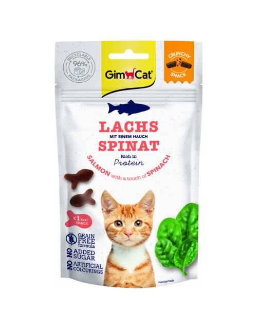 GimCat Crunchy Snack zalm & spinazie