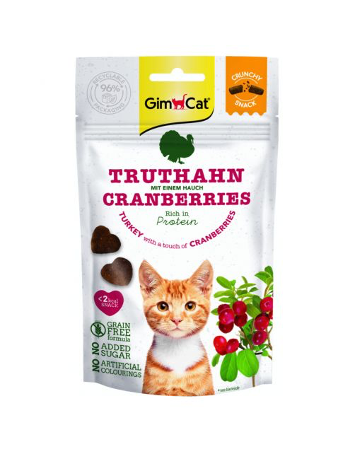 GimCat Crunchy Snack kalkoen & cranberry