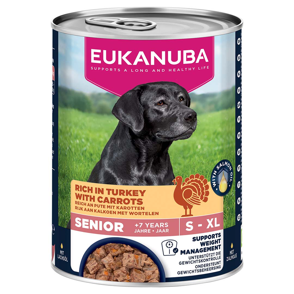 Eukanuba dog wet food senior kalkoen (6 blikjes)