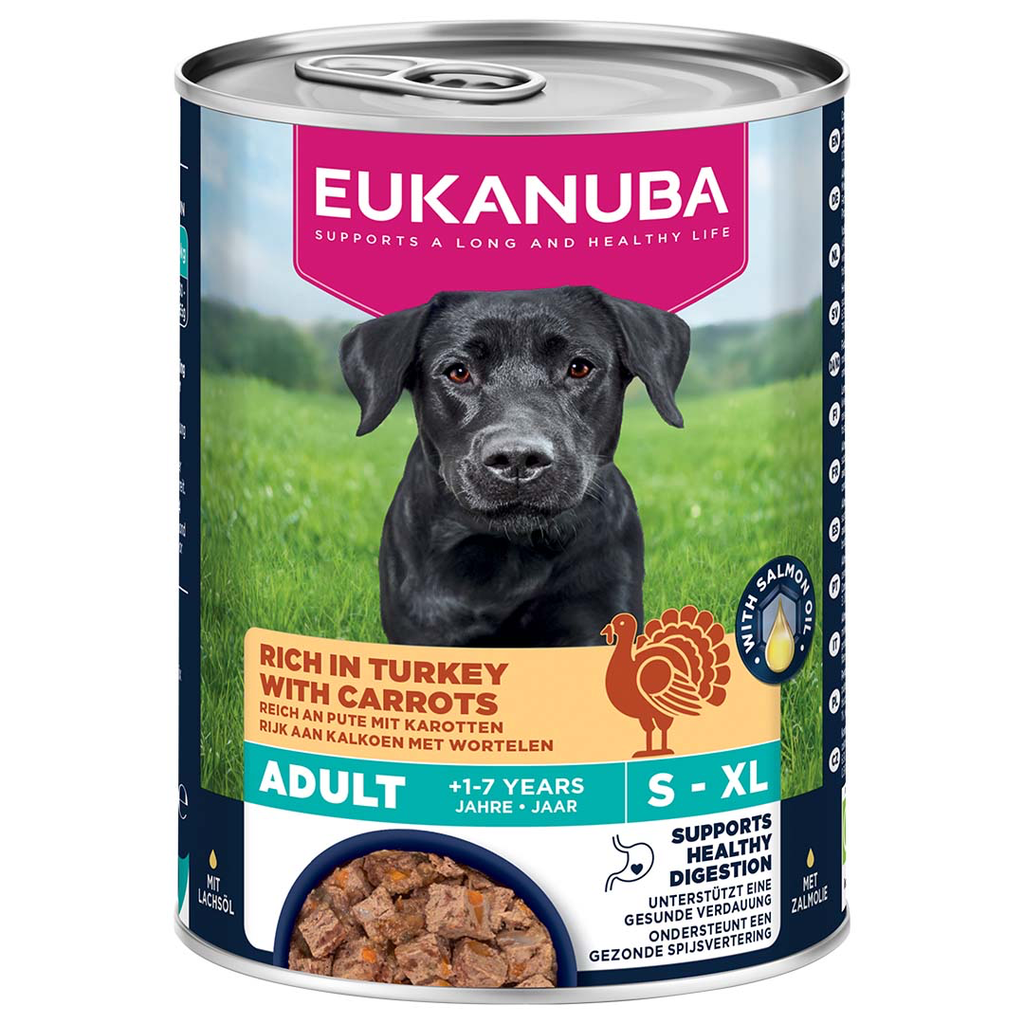 Eukanuba dog wet food adult kalkoen (6 blikjes)