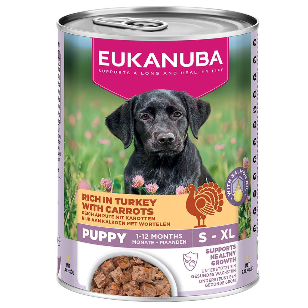 Eukanuba dog wet food puppy kalkoen (6 blikjes)