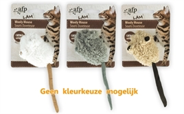 Wooly Mouse lamswol met piep en catnip