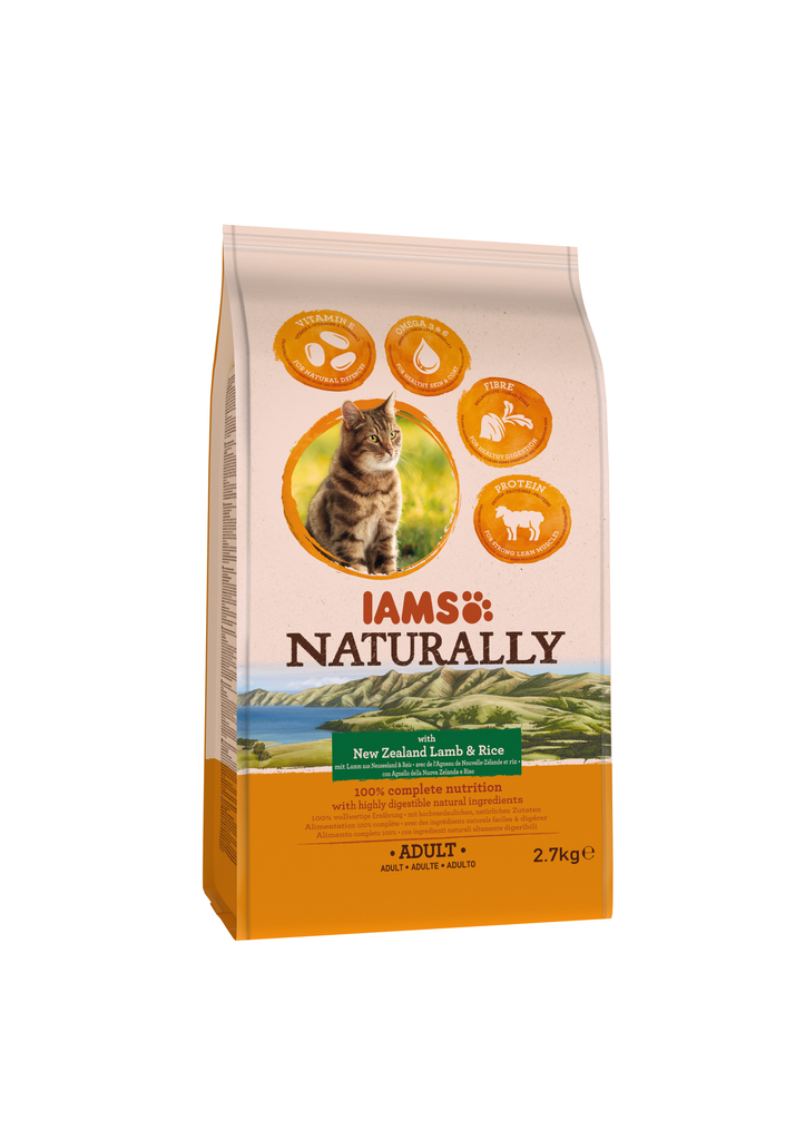IAMS Naturally droogvoer voor katten lam & rijst