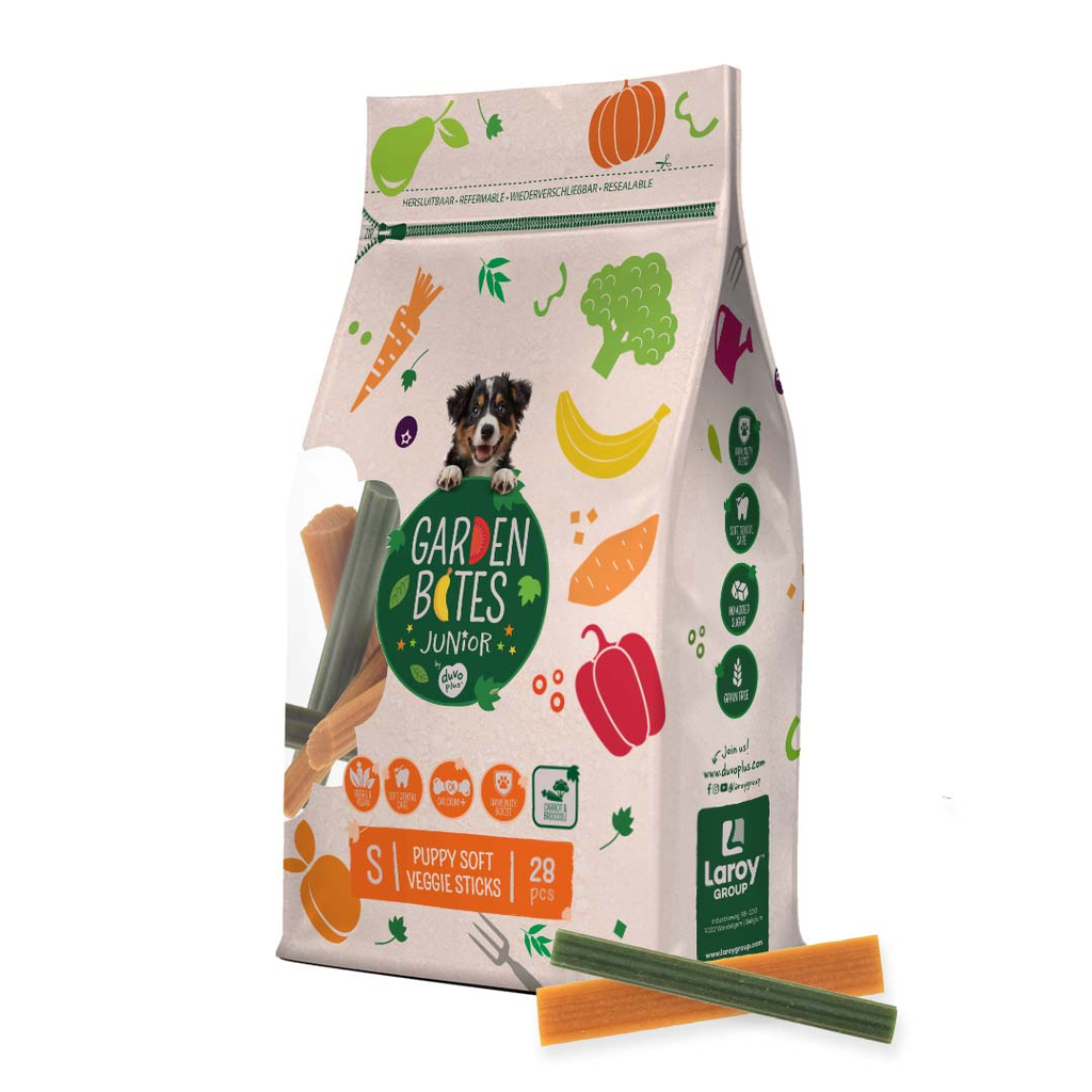Garden Bites Puppy soft veggie sticks Meerkleurig (S: 8 cm - 28 stuks)