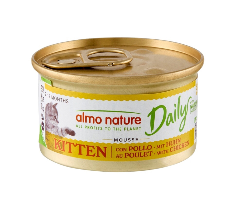 Almo Nature - Daily Natvoer Kat - Kitten - Mousse met Kip - 5x 85 gr