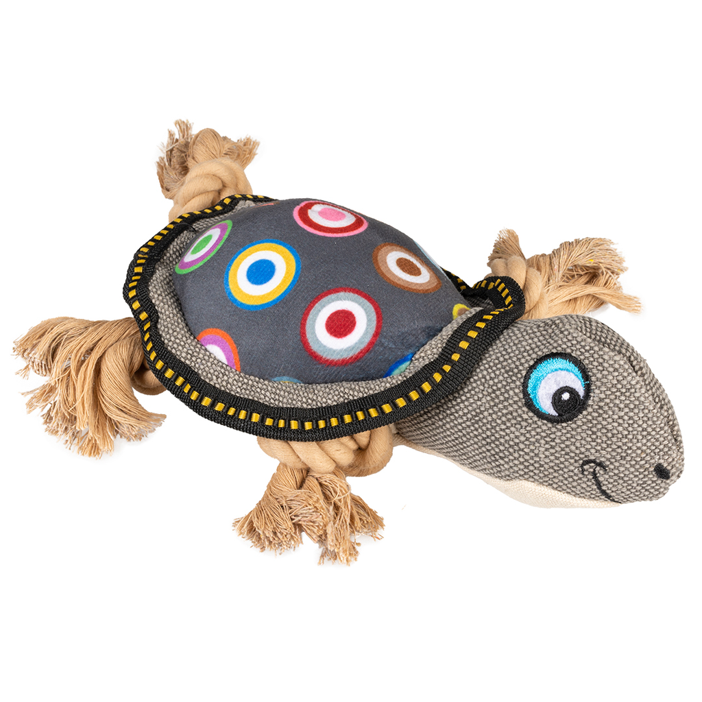 Canvas hondenknuffel schildpad