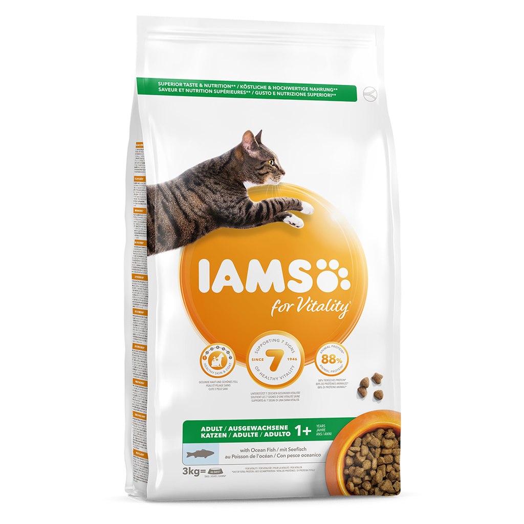 IAMS for vitality adult cat ocean fish - 3kg