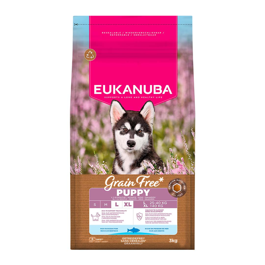 Eukanuba Grainfree Puppy Large breed zeevis