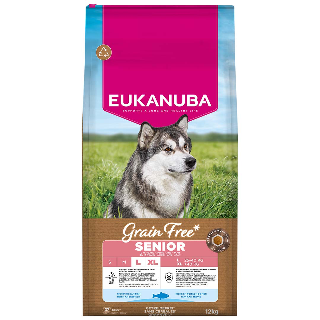 Eukanuba Grainfree Senior L breed zeevis