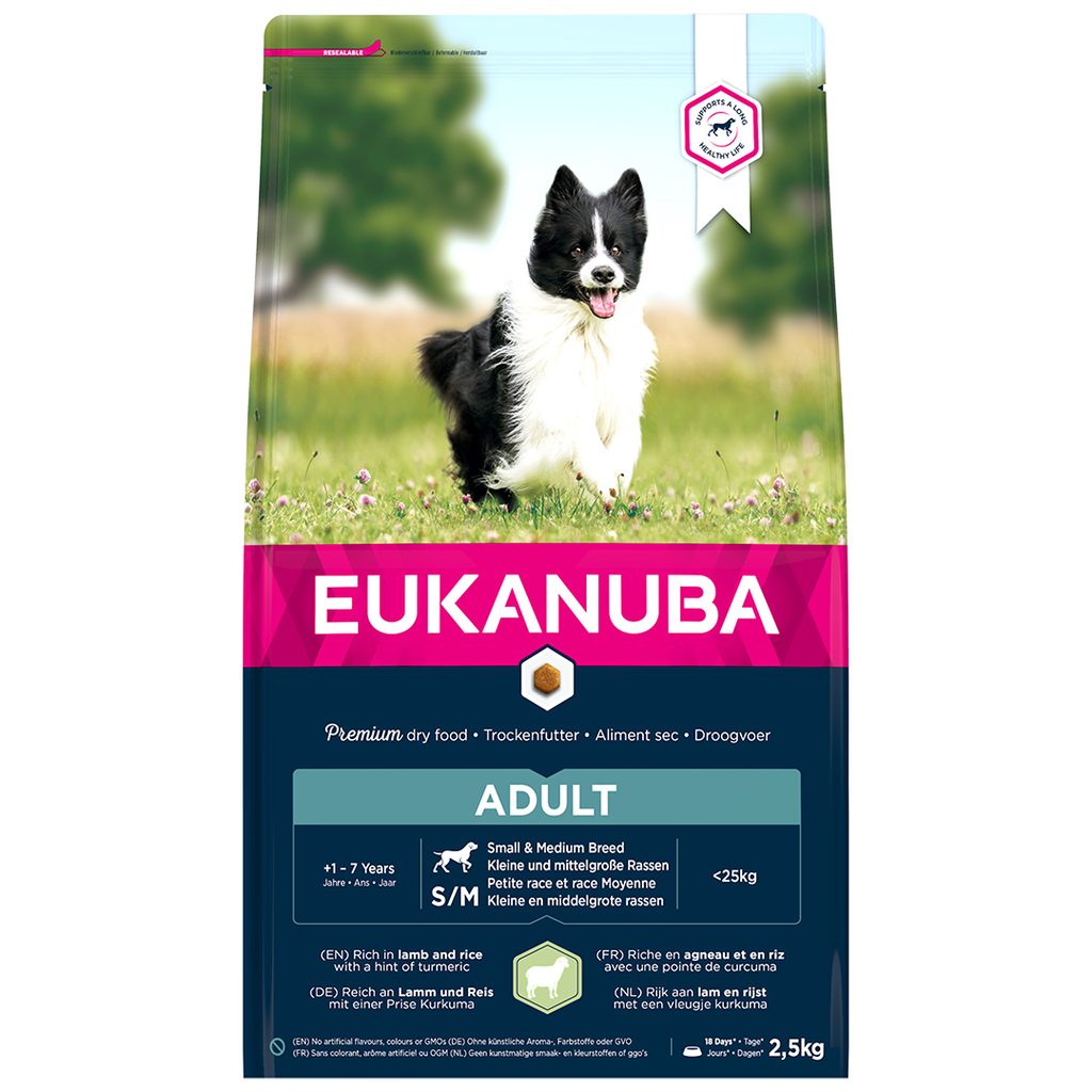 Eukanuba adult small & medium lam&rijst - 2,5 kg 