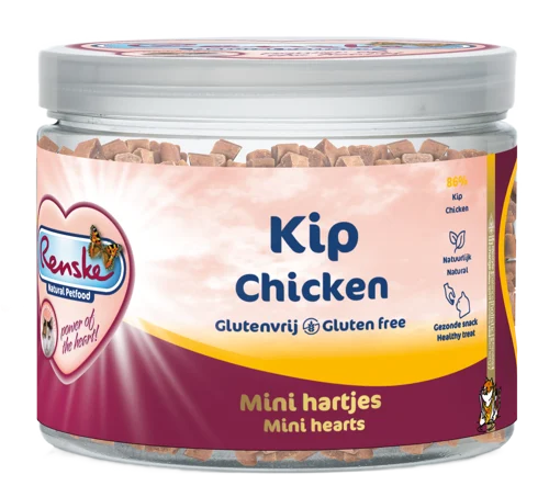 Renske gezonde beloning kat mini hartjes kip