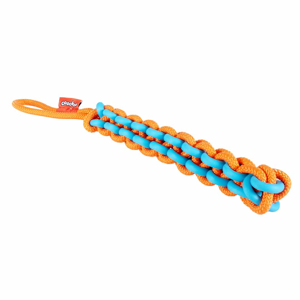 Hondenspeeltje TWISTING TUGGER -  blauw / oranje