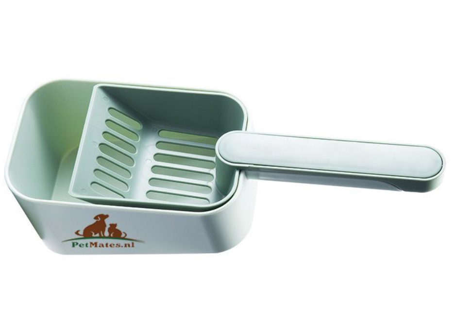 Katzenstreu-Schaufel und -Behälter