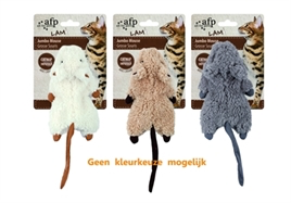Jumbo Muis Crinkle lamswol met catnip